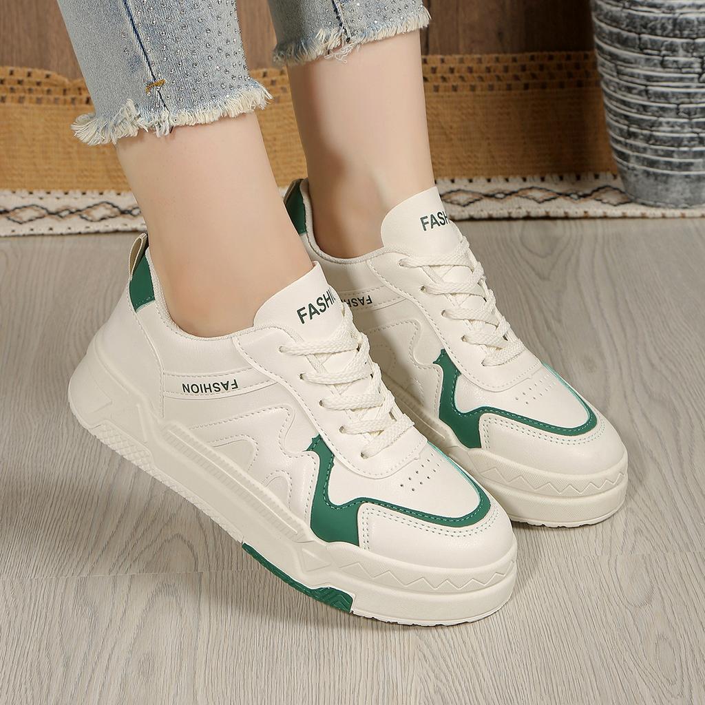 Thick-soled Little White Shoes Women's 2025 Summer New Versatile Explosion Not Tired Feet Non-slip Casual Sports Board Shoes Autumn