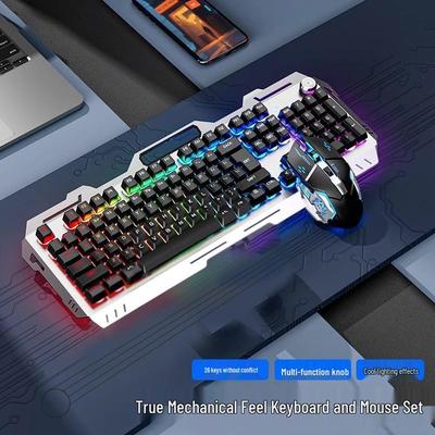 Mechanical Feel K2 Wired Keyboard and Mouse Set for Esports, Office, and Gaming.