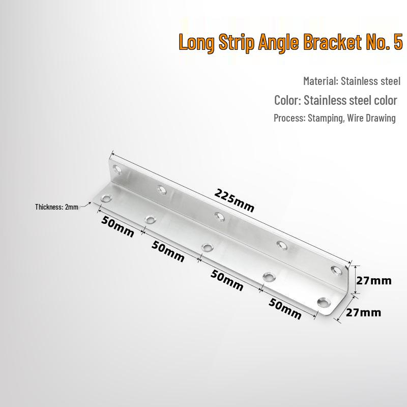 90° Thickened Stainless Steel L-Shaped Support Bracket