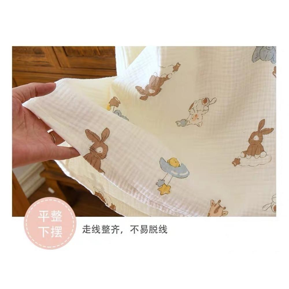 Sweet Cartoon Princess Style Nightgown for Women In Summer New Sexy Suspender Bubble Wrinkle Cloth Home Clothes