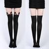 Sexy Women Faux Thigh High Transparent Patchwork Pantyhose Tights Japanese School Girls Cute Bowknot Stockings Hosiery