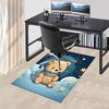 1pc Teddy Bear Starry Night Office Chair Mat - Anime Cartoon Design, Non-Slip Carpet for Home Decor, Seasonal Gift, Suitable for Office and Dormitory.
