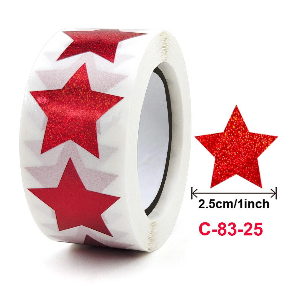 500pcs Colorful Star Adhesive Holographic Star Stickers Scrapbook Sticker Roll Labels For Kids DIY Gift Kids Reward School Craft