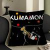 KKumamons Bear Pillow Covers Cartoon Sofa Decorative Home Doublesided Printing Short Plush Cute Cushion Cover