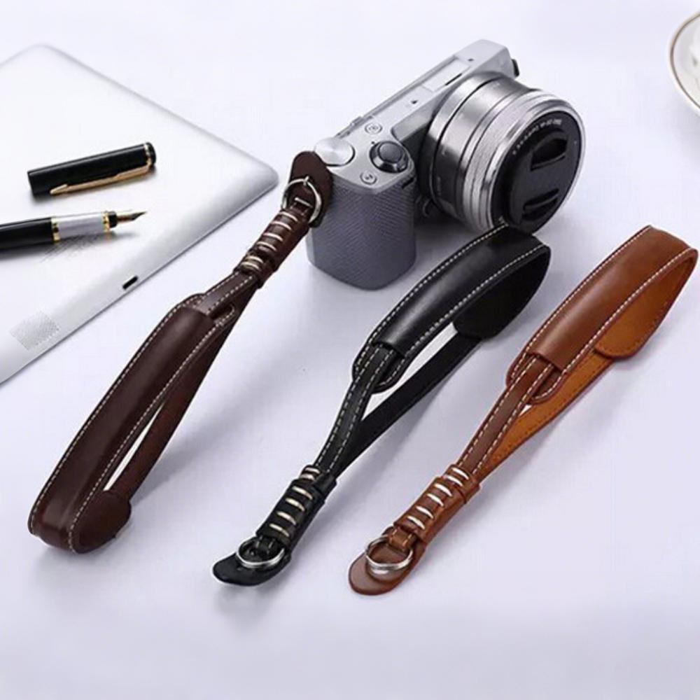Quick Release Camera Wrist Strap, PU Leather Safety Hand Strap Rope for DSLR Mirrorless Compact Digital Cameras