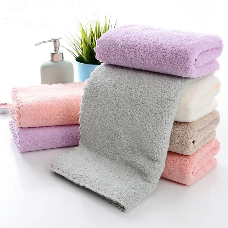 Coral Fleece Bath Towel Super Absorbent Soft Fluffy Lint Free For Bathroom Gym Travel Home Use