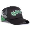 Women Magari Flame Embroidery Baseball Net Caps Spring And Summer Outdoor Use Adjustable Casual Hats Sunscreen Hat For Men And