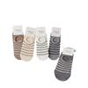 Socks Striped Boat Socks Shallow Mouth Invisible Socks Silicone Non-Dropping Thin Cotton Socks Summer Thin Cotton