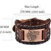 Bracelet Viking Marron Loup Fenrir – Bracelet Vintage Nordique Talisman – Bracelet Gothique Pour Costume Celtique Païen, 26.5[H1193]