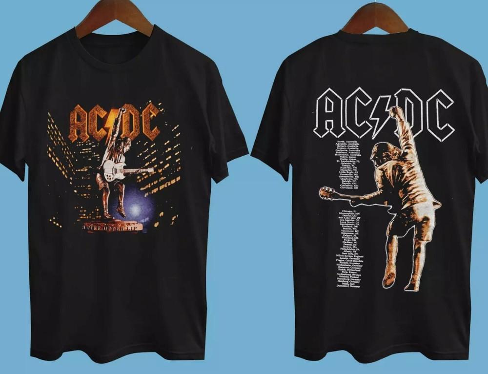 

2000 ACDC Stiff Upper Lip Tour Подарок для фаната Черная футболка всех размеров XL
