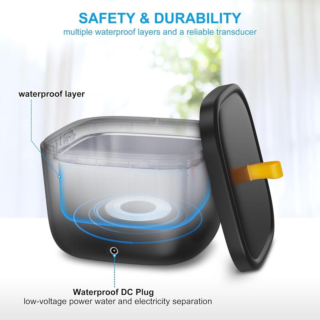 Ultrasonic Retainer Cleaner for Invisalign, Denture, Mouth Guard, Aligner, Toothbrush Head, 43kHz Newly Upgraded Ultrasonic Retainer Cleaner Machine,