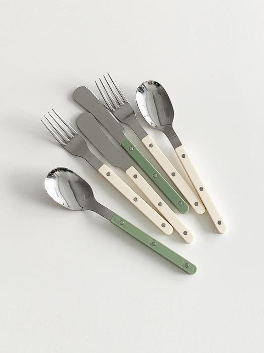 

Acacia Cafe Cutlery Dinner Fork Knife 2 Colors Olive green