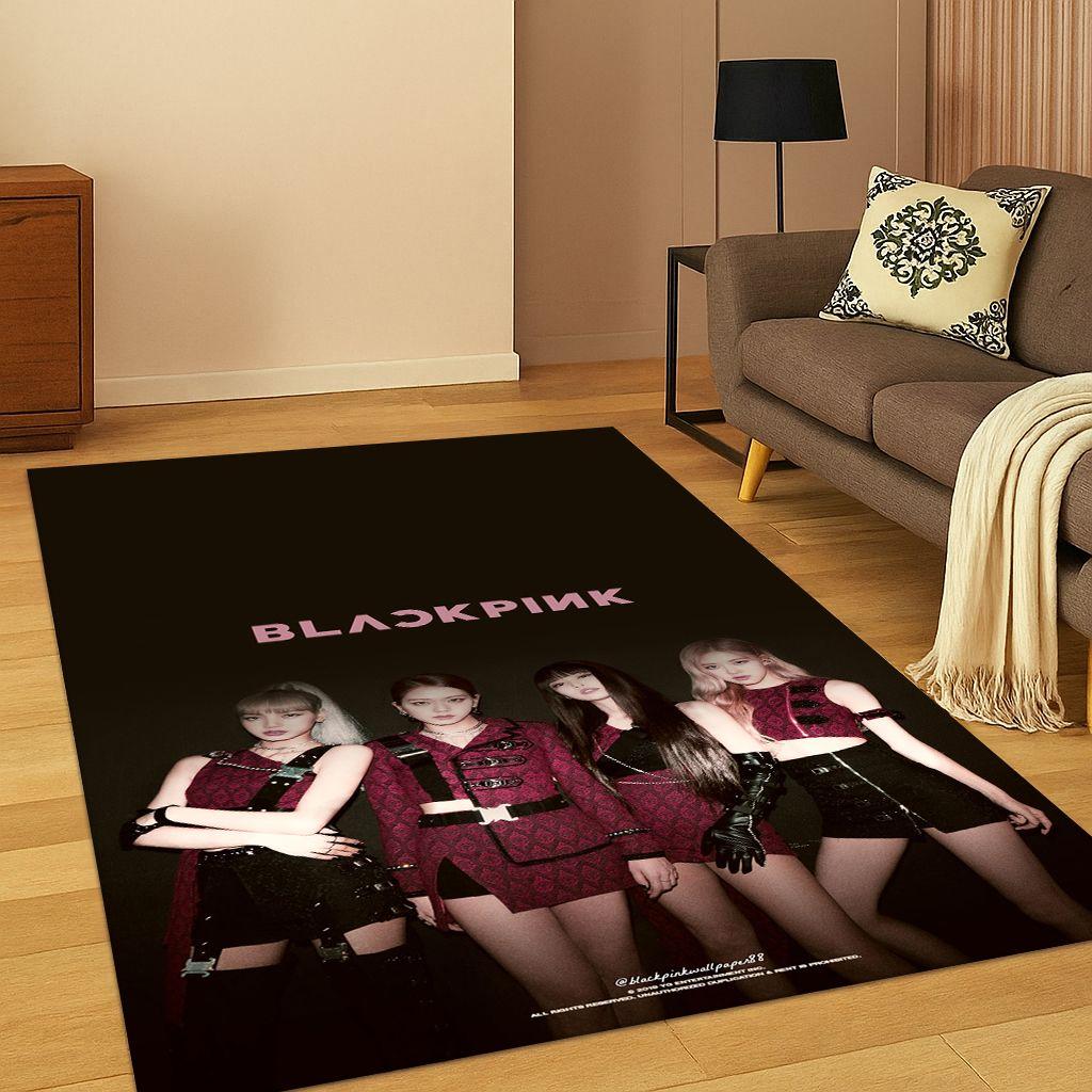 Modny Kpop B-Black Pink Grupa Piosenkarka Gwiazda Dywanik do Sypialni Salonu Kanapy Mata Wejściowa Dekoracja Domu, Dywanik Antypoślizgowy Prezent