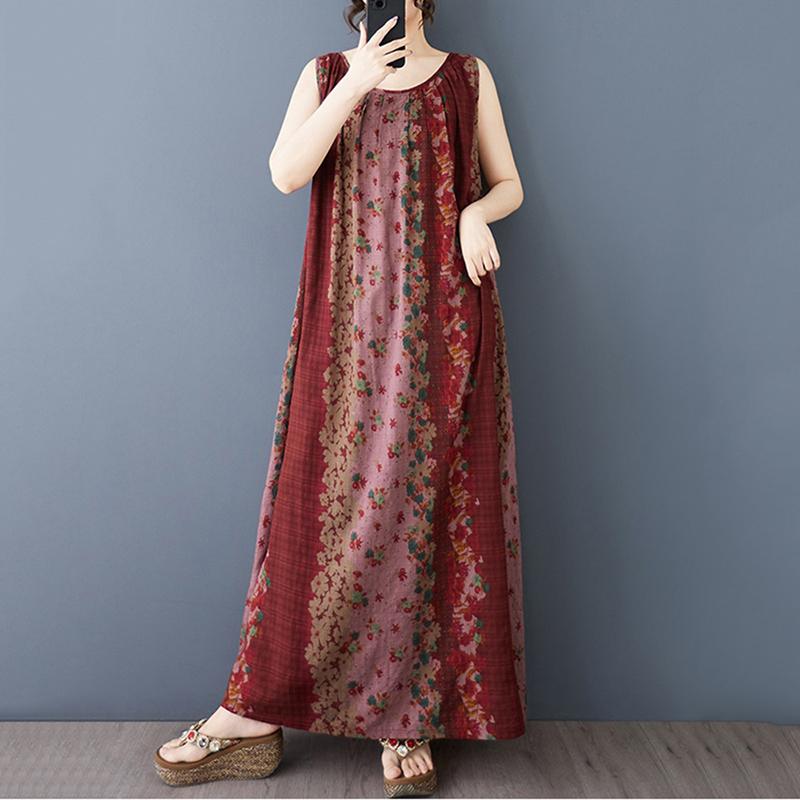 XITAO Print Contrast Color Dress ZMY1092