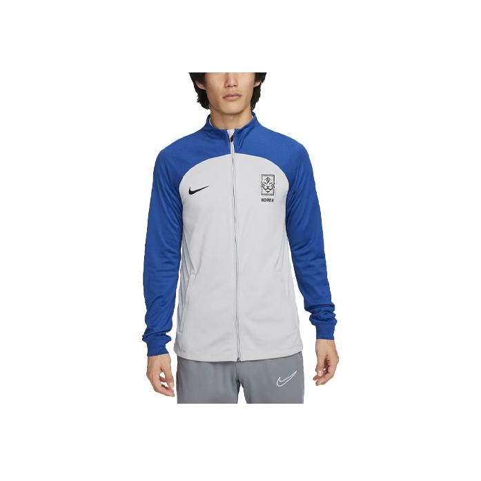 Nike Logo Pattern Printed Color Block Long Sleeve Jacket Men jackets Blue DH5599-014