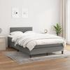 Exclusive House - Bed Slat Base with Mattress Dark Grey 120x200cm Fabric