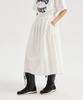 LUCKY CHOUETTE Shirring Banding Long Skirt (White) Lfkam25510Whx