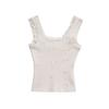 Kaslead New Arrival Women's Fashion Style Fashion Lace Bowknot Decoration Rib Vest 0858317