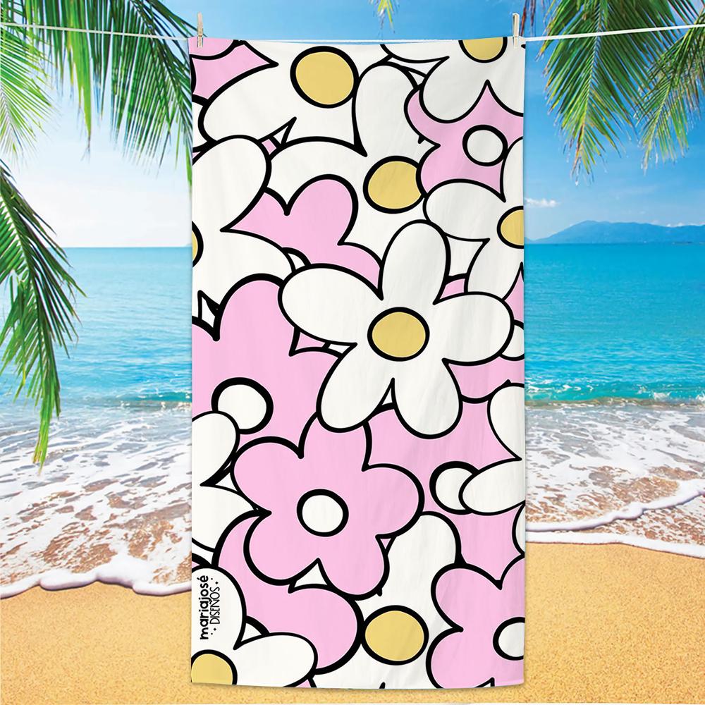 

Ins-Style Flowers Beach Towel, Digital Printing Thin Quick-Dry Anti-Sand Microfiber Lightweight for Swim Yoga Travel Gym Gift W40*H60(CM)