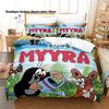 3D-gedrucktes Die kleine Maulwurf Bettwäsche-Set Bettbezug Kissenbezug Für Kinderzimmer Dekoration Einzelbett Doppelbett Queen Size King Size Bettwäsche