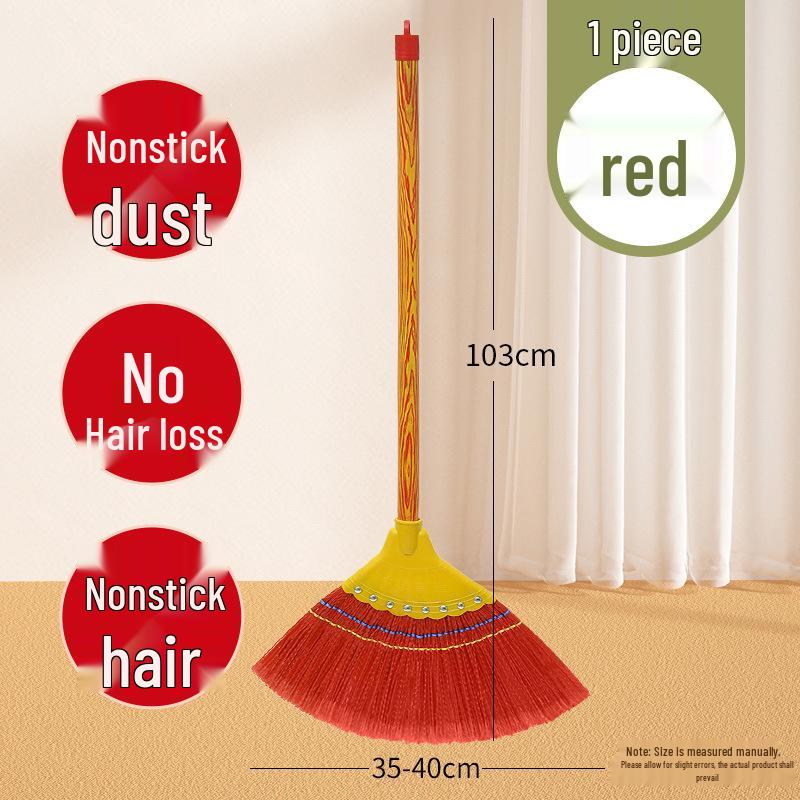 

Прочная волнистая шелковая метла: Неприлипающий, Утолщенный для эффективной подметания, Идеально подходит для сельских домохозяйств и работников санитарной службы.