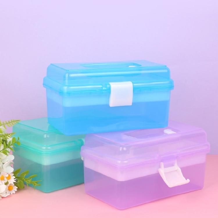 Transparente Spielzeugaufbewahrungsbox mit Tablett Große Kunststoffbox zur Organisation kleiner Gegenstände