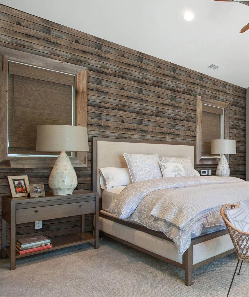 Retro umělá dřevěná tapeta se slupkou a lepením Samolepicí tapeta na dřevěné prkno v roli Snímatelná vinylová stěna pro restauraci