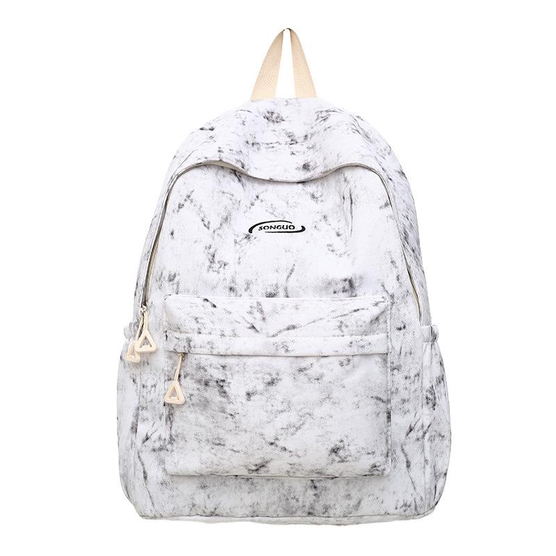 New backpack, college student, junior high school student schoolbag, large capacity, simple and lightweight travel backpack