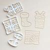 Christmas Halloween Cookie Fondant Cutter Non-Stick Pumpkin Snowflake Fireplace Stocking Shapes for Cake Decoration and Baking