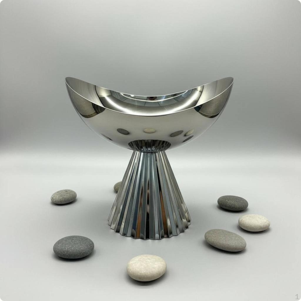 Stainless Steel Fruit Bowl Luxury Style Decorative Platter Easy to Clean Dessert Stand