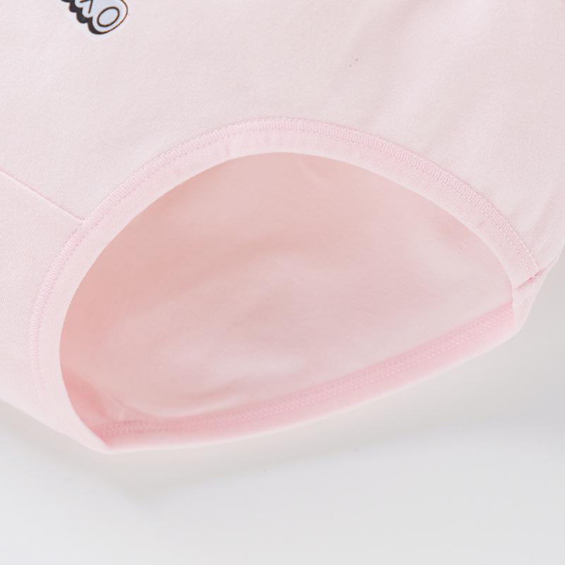 Pure Cotton Girls' Triangle Underwear - 4-Pack for Ages 1-12, Spring/Summer Style
