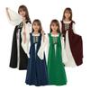 Costume Médiéval Vintage Renaissance pour Filles Tenue de Spectacle sur Scène Robe Longue de Cour Manches Longues Robes de Fée