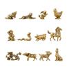 12 Pieces Chinese Zodiac Set Brass Figurine Vintage Birthday Gifts Animal Statue Mini Statues