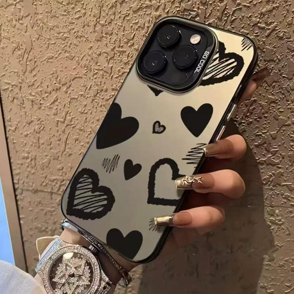iPhone 12/14/16 Pro Max Heart Shape Phone Case - Apple Personality Design