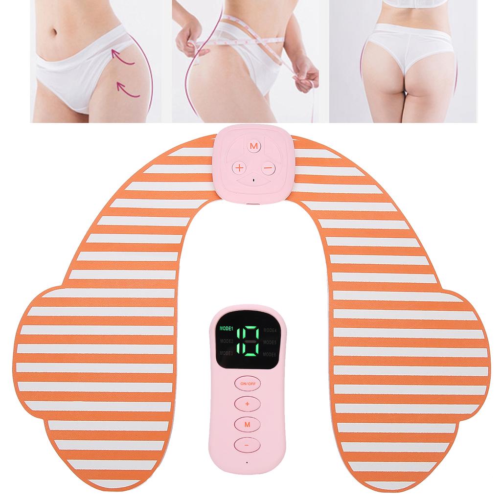 Electric Hip Trainer Remote Butt Muscle Stimulator Rechargeable Lifting Buttock TonerOrange Stripe