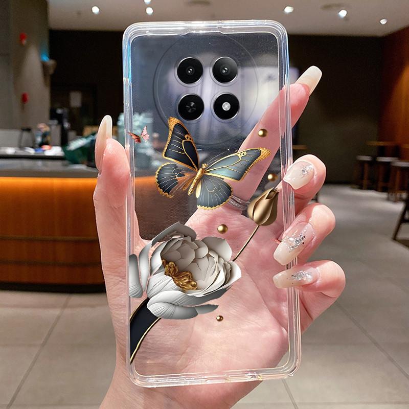 Phone Case For Realme 12 5G 12X 5G 13 5G C65 Protective Cases Realme Narzo N65 70X Capa Flower Butterfly Soft Silicone TPU Cover