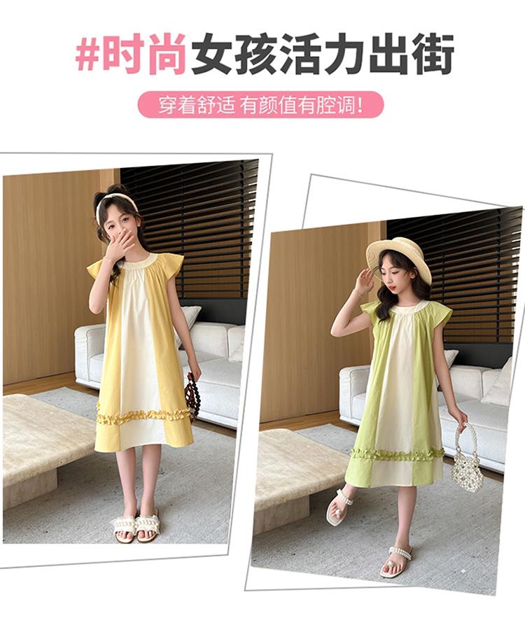New Summer Dress for Girls, Children's Summer Internet Celebrity, Western Style Cotton Princess Dress, Girls' Thin Dress