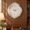 12Inch WallMounted Analog Clock Quiet Decorative Wall with Floral Frame NonTicking Timepiece