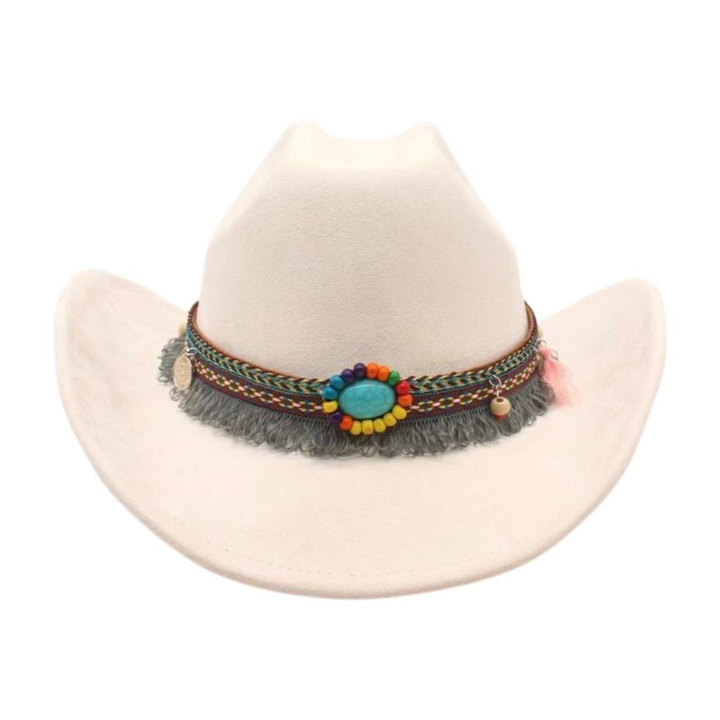 British Style Knight Performance Dance Performance Jazz Hat Ethnic Style Warped Edge Top Hat Travel Cowboy Hat