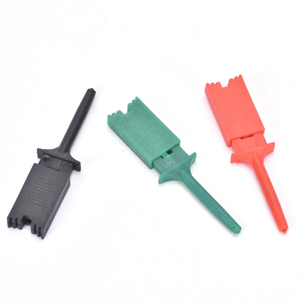 10pcs New 5 Color Mini Grabber SMD IC Test Clip Hook Probe Jumper