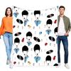 The Beatles Style Mop-top Singers Music Notes Vinyl Record Ladybug Flannel Blanket Soft Cozy Warm Throw for Bed Sofa Fan Gift