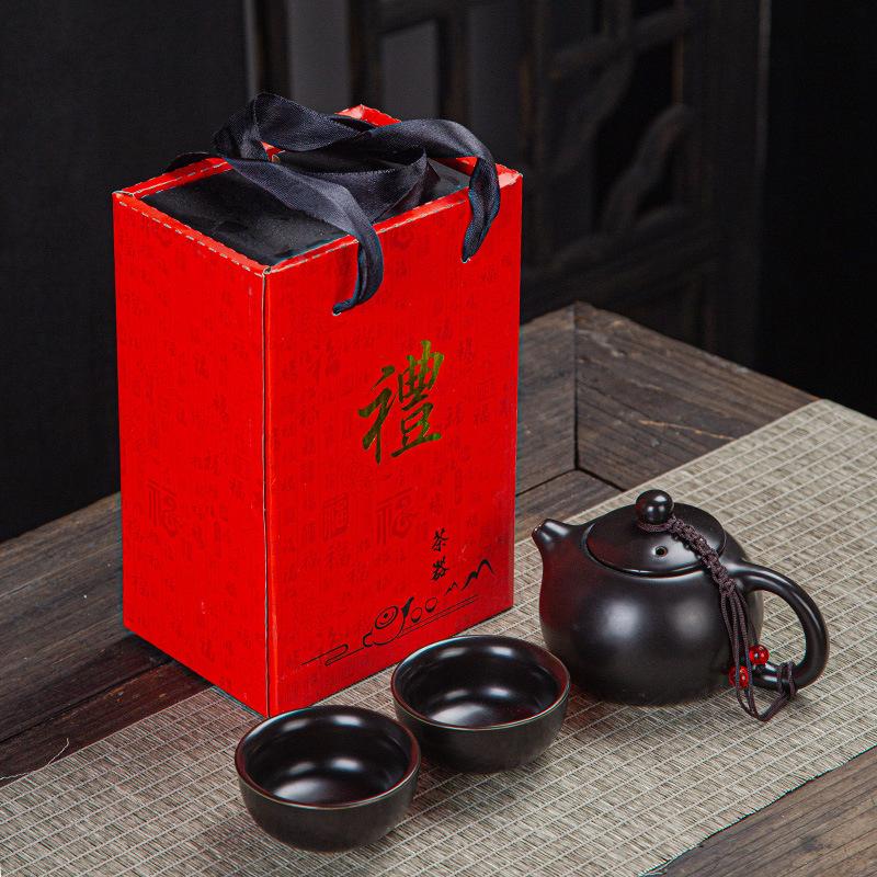 Dingyao Kung Fu Tea Set, One Pot and Two Cups of Real Estate Business Accompanying Small Gifts