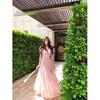 Pink Suspender Dress Women's French Temperament Irregular Cut Lace Splicing Dress