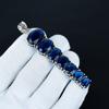 Zierlicher Blauer Saphir Anhänger, 925 Sterlingsilber Anhänger, Handgefertigter Anhänger, Antiker Anhänger, Blauer Saphir Edelsteinanhänger, Valentinstagsgeschenk
