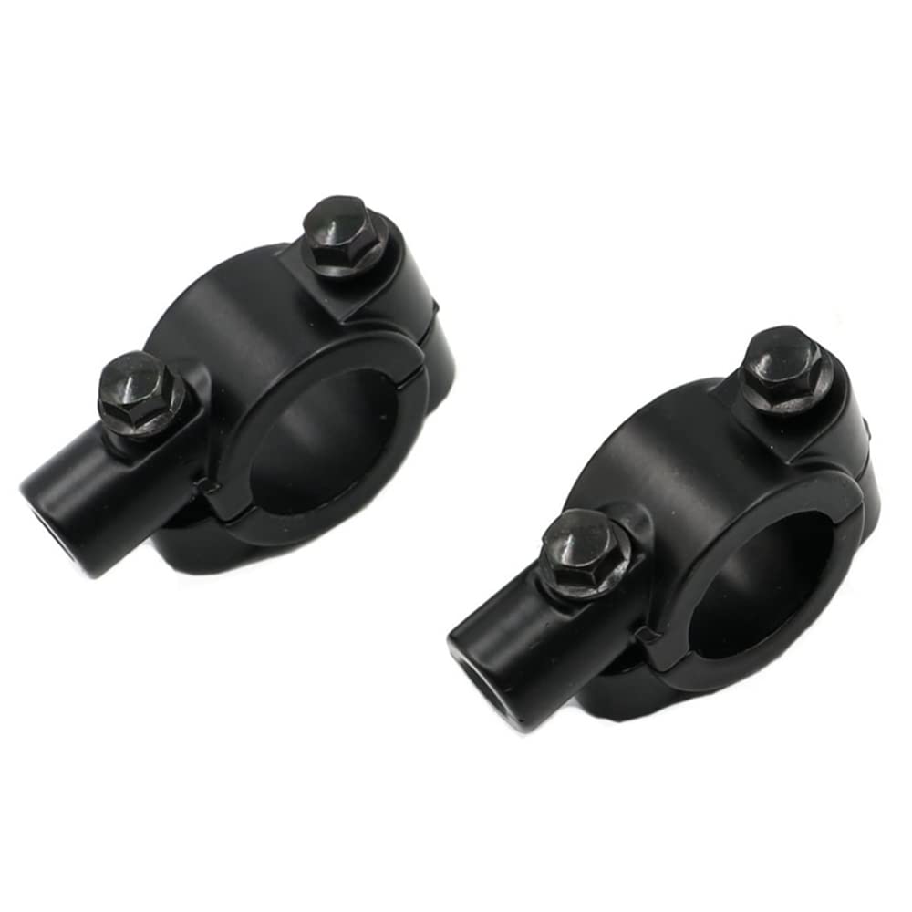 ELIFEPARTS Motorcykelspegelklämma Monteringsklämma Spegelhållare 0,3 tum (8 mm) Positiv skruv Spegelapplikation Svart