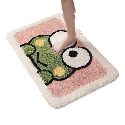 Cartoon Square Plush Floor Mat Bathroom Door Absorbent Quick-drying Door Mat Household Wear-resistant Bathroom Floor Mat