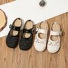 High-value woven bag head half slippers summer retro fashion outer wear simple hollow round head flat bottom sandals