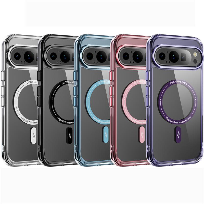 Magnetic Transparent Phone Case for Google Pixel 8, 9, 9A, 8 Pro, 10 Pro, 10 Pro XL