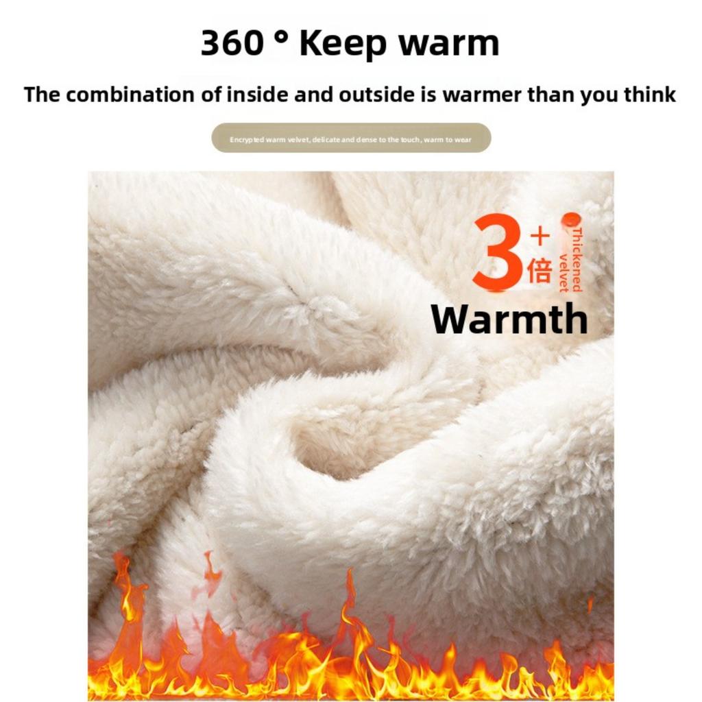 Women's Autumn and Winter Thick Lamb Wool Pants with Loose Drape and Wide Leg Pants Made of Wool