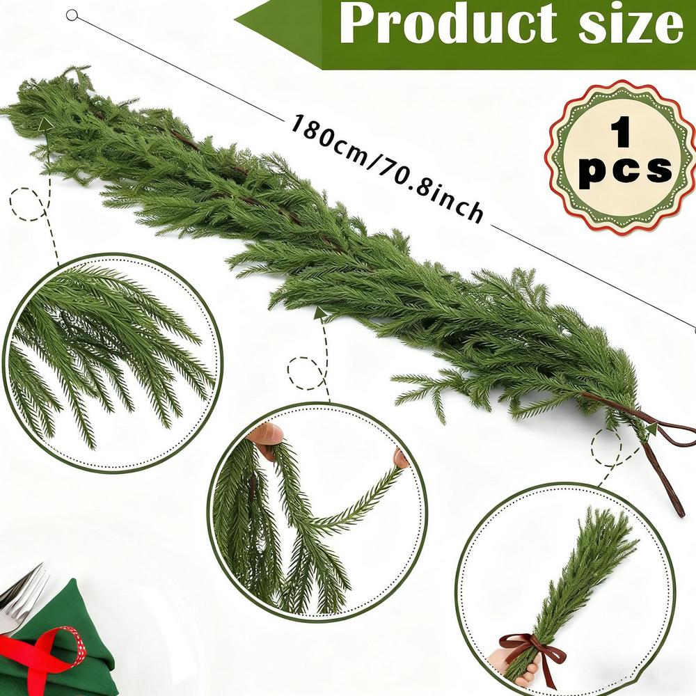 Cedar Garland Realistic Holiday Party Supplies Artificial Greenery Garland For Winter For Outdoor Indoor Porches Front Door